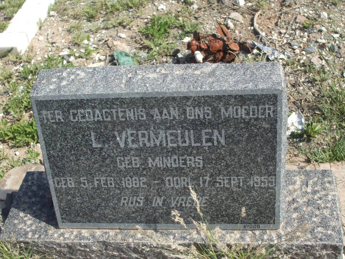 VERMEULEN L. nee MINDERS 1882-1959