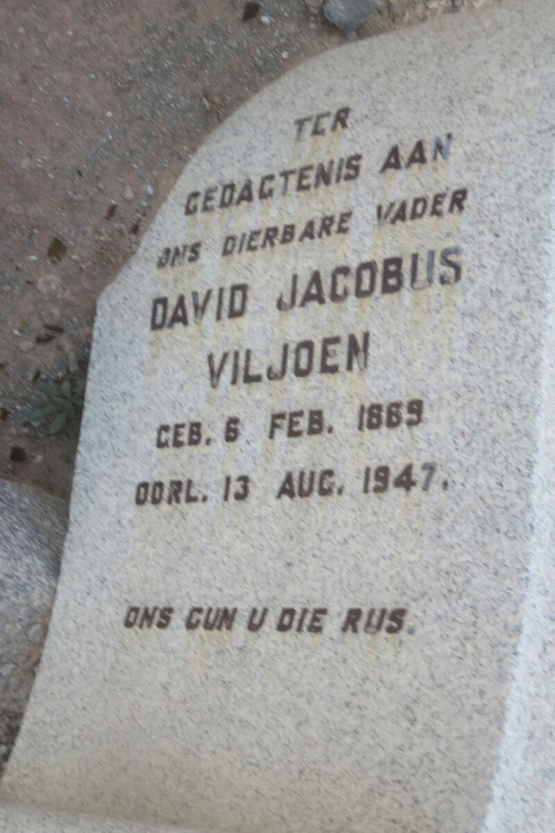 VILJOEN David Jacobus 1869-1947