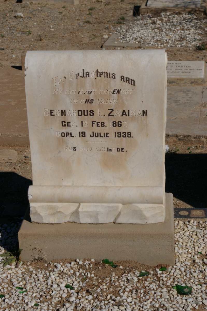 ZAAIMAN Bernardus L. 1867-1939