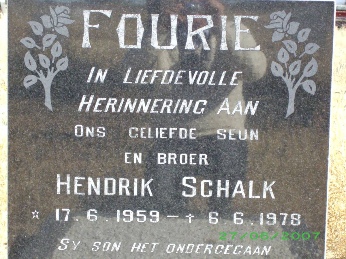FOURIE Hendrik Schalk 1959-1978