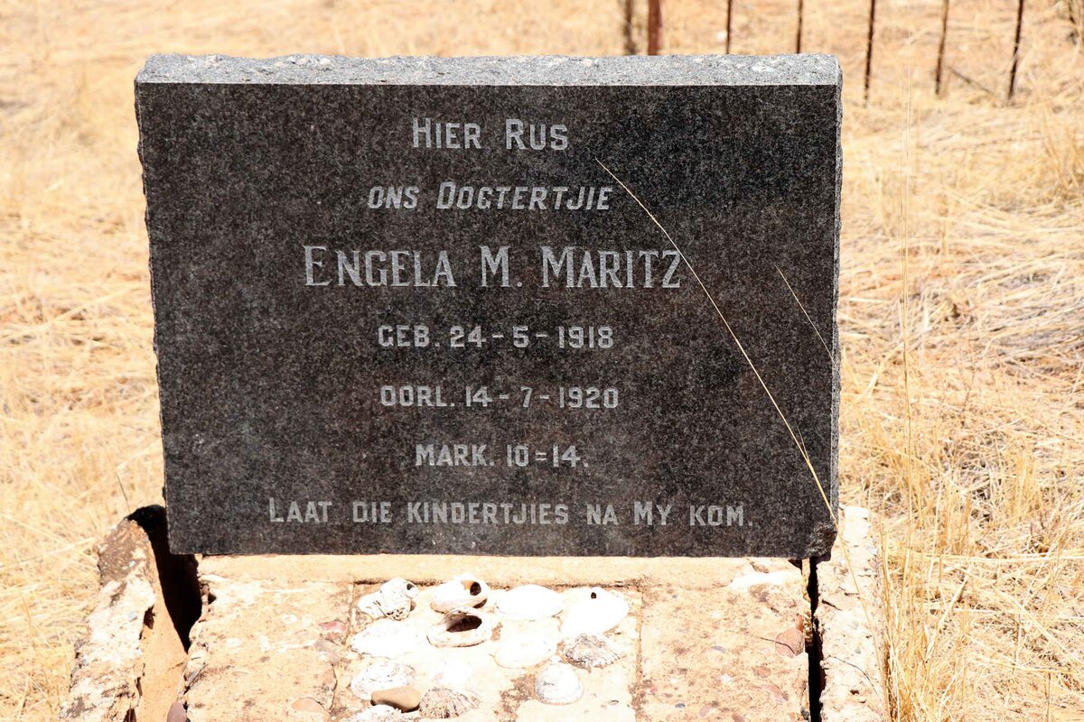 MARITZ Engela M. 1918-1920