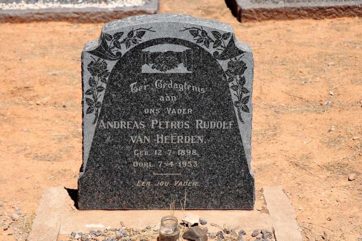HEERDEN Andreas Petrus Rudolf, van 1898-1953