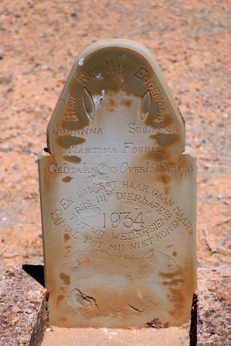 FOURIE Johanna Susanna Martina 1883-1933