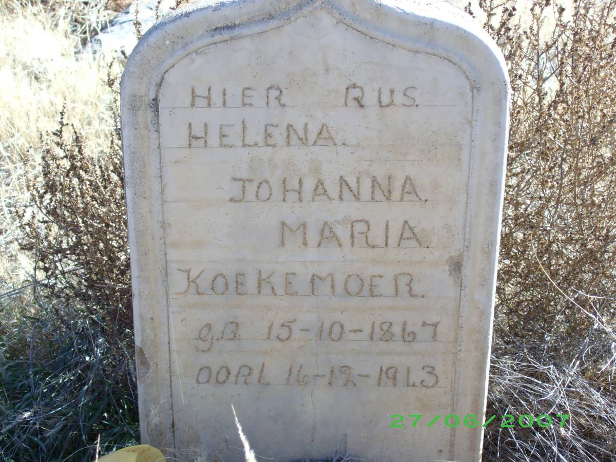 KOEKEMOER Johanna Maria 1867-1943