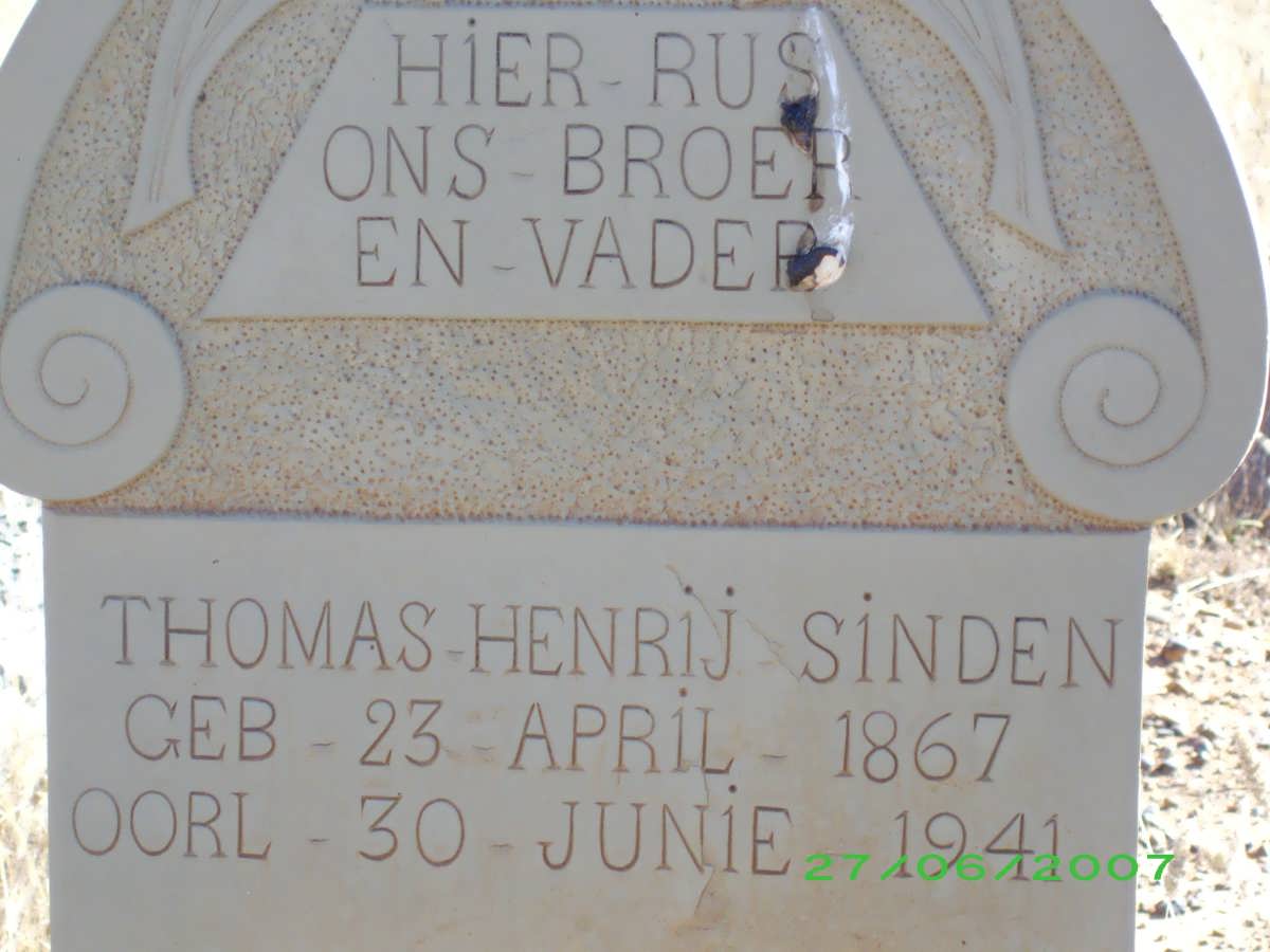 SINDEN Thomas Henrij 1867-1941
