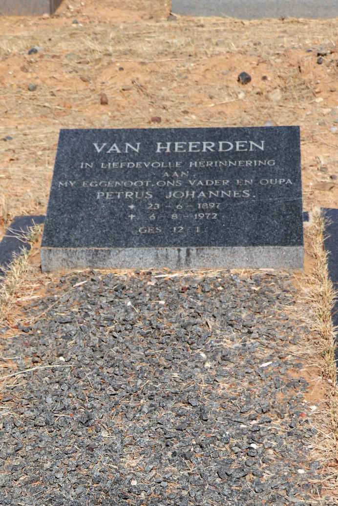 HEERDEN Petrus Johannes, van 1897-1972