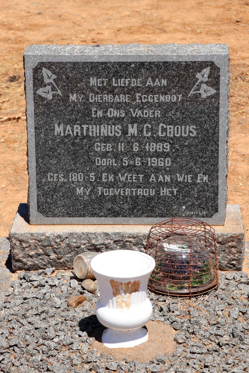 CROUS Marthinus M.C. 1889-1960