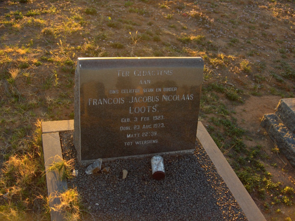 LOOTS Francois Jacobus Nicolaas 1923-1973