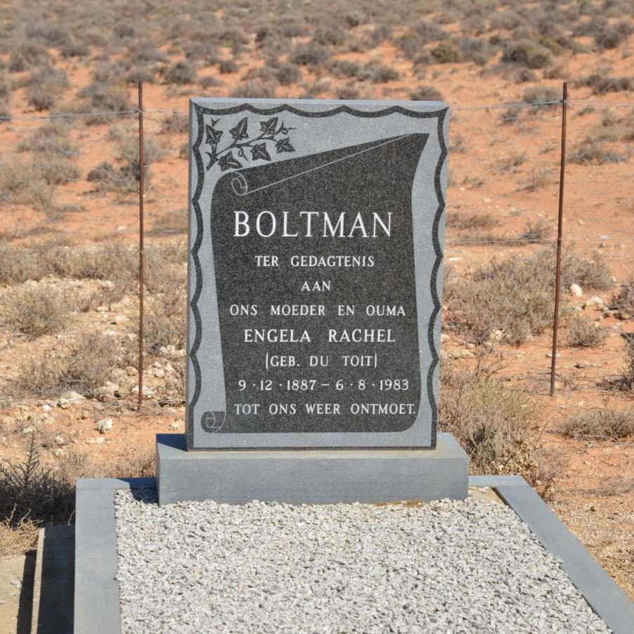BOLTMAN Engela Rachel nee DU TOIT 1887-1983