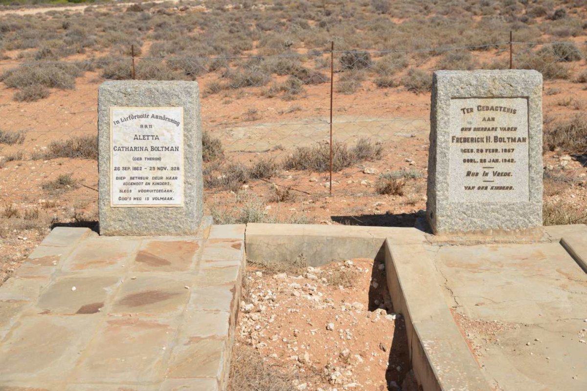 BOLTMAN Frederick H. 1857-1942 &amp; Aletta Catharina THERON 1862-1928