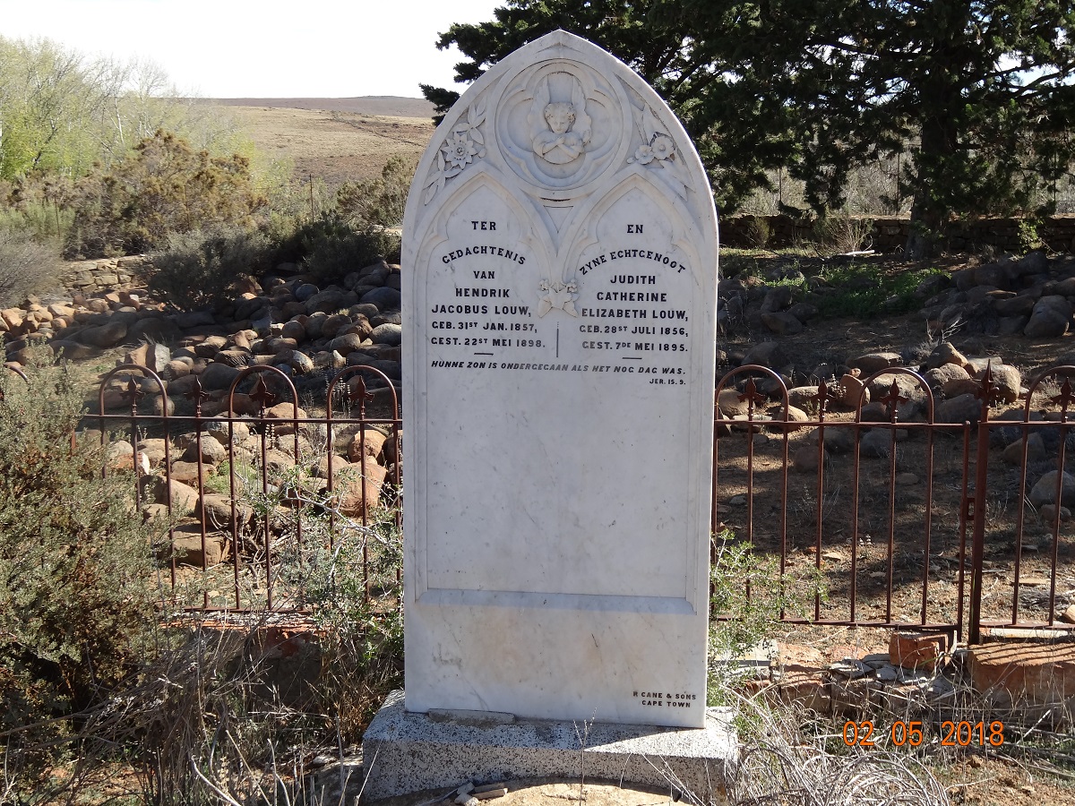 LOUW Hendrik Jacobus 1857-1898 &amp; Judith Catherine Elizabeth 1856-1895