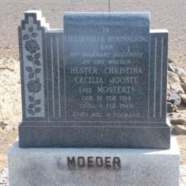 JOOSTE Hester Christina Cecilia nee MOSTERT 1914-1963