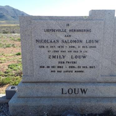 LOUW Nicolaas Salomon 1875-1945 &amp; Emily FRYER 1882-1967