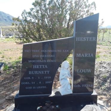 BURNETT Hester Maria Louw nee FREYER 1918-2007