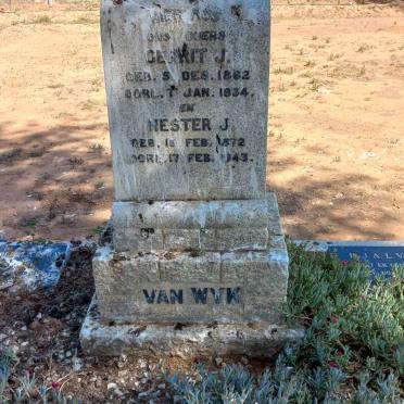 WYK Gerrit J., van 1862-1934 &amp; Hester J. 1872-1943