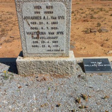 WYK Johannes A.L., van 1865-1928 &amp; Walterina VOLLGRAAFF 1867-1921 :: VAN WYK Wallace
