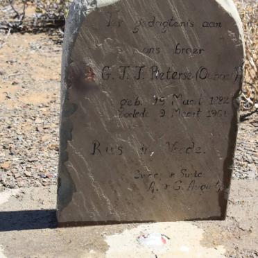 Northern Cape, CALVINIA district, Tankwa Karoo National Park, Blink Vley Vlakte 1087, Prambergfontein farm cemetery