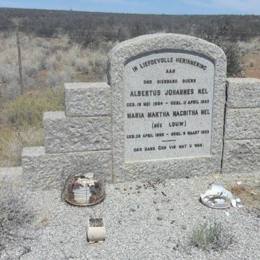 NEL Albertus Johannes 1884-1952 &amp; Maria Martha Magritha LOUW 1886-1933