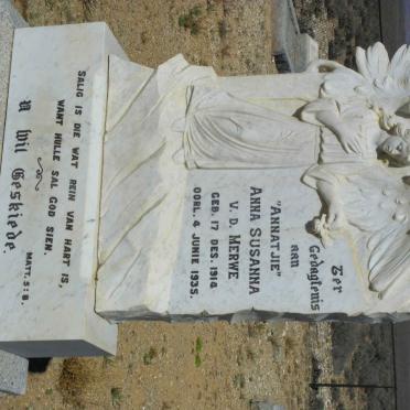 MERWE  Anna Susanna, v.d 1914-1935