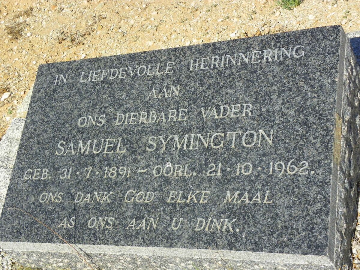 SYMINGTON Samuel 1891-1962