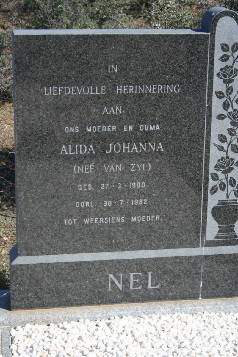 NEL Alida Johanna nee VAN ZYL 1900-1982
