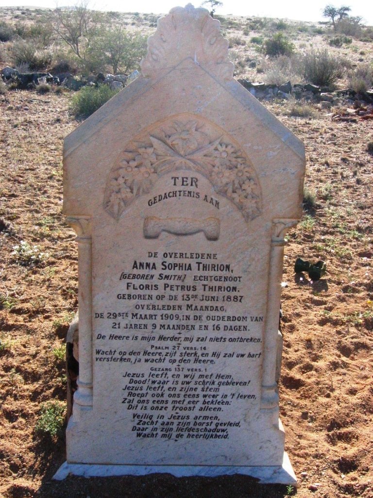 THIRION Anna Sophia nee SMITH 1887-1909