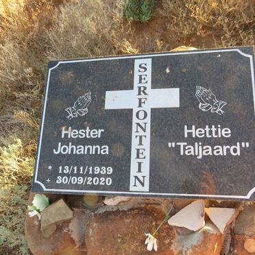 SERFONTEIN Hester Johanna nee TALJAARD 1939-2020