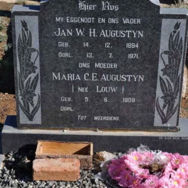 AUGUSTYN Jan W.H. 1894-1971 &amp; Maria C.E. LOUW 1909-