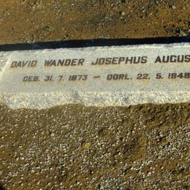 AUGUSTYN David Wander Josephus 1873-1948