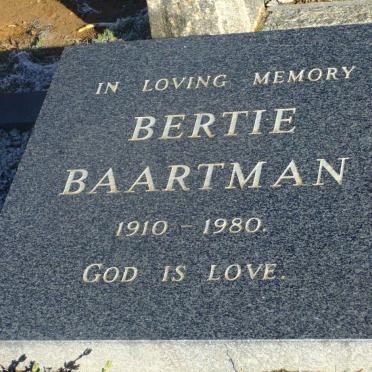 BAARTMAN Bertie 1910-1980