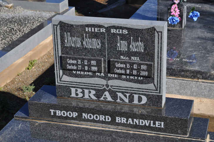 BRAND Albertus Johannes 1911-1999 &amp; Anna Jacoba NEL 1919-2000