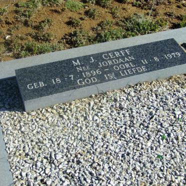 CERFF M.J. nee JORDAAN 1896-1979