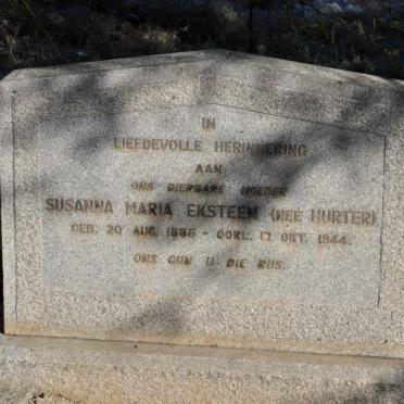 EKSTEEN Susanna Maria nee HURTER 1885-1944