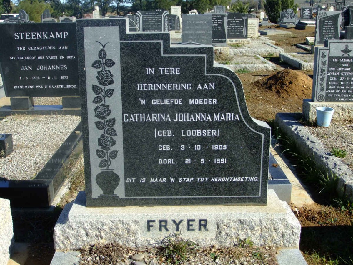 FRYER Catharina Johanna Maria nee LOUBSER 1905-1991