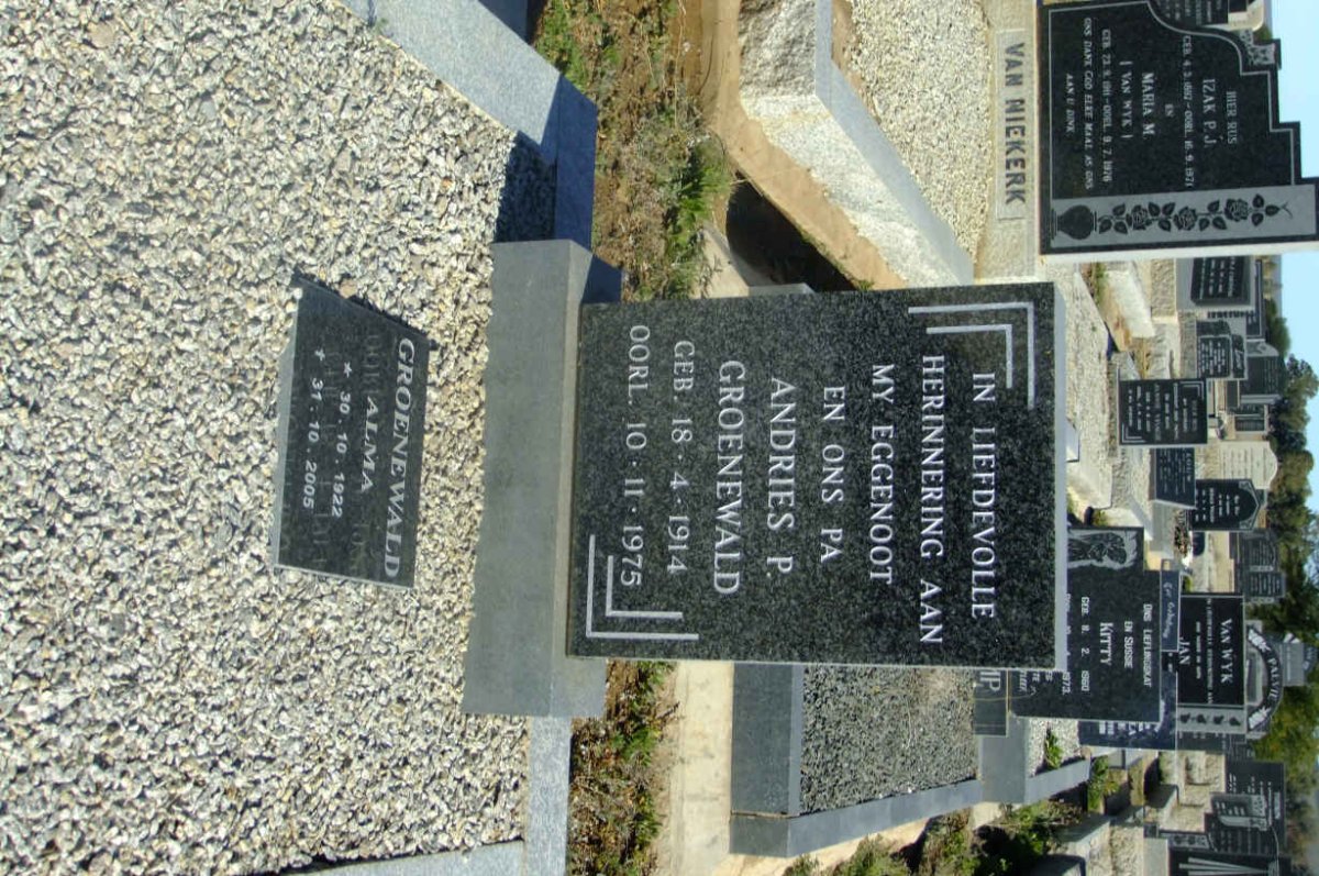 GROENEWALD Andries P. 1914-1975 &amp; Alma 1922-2005