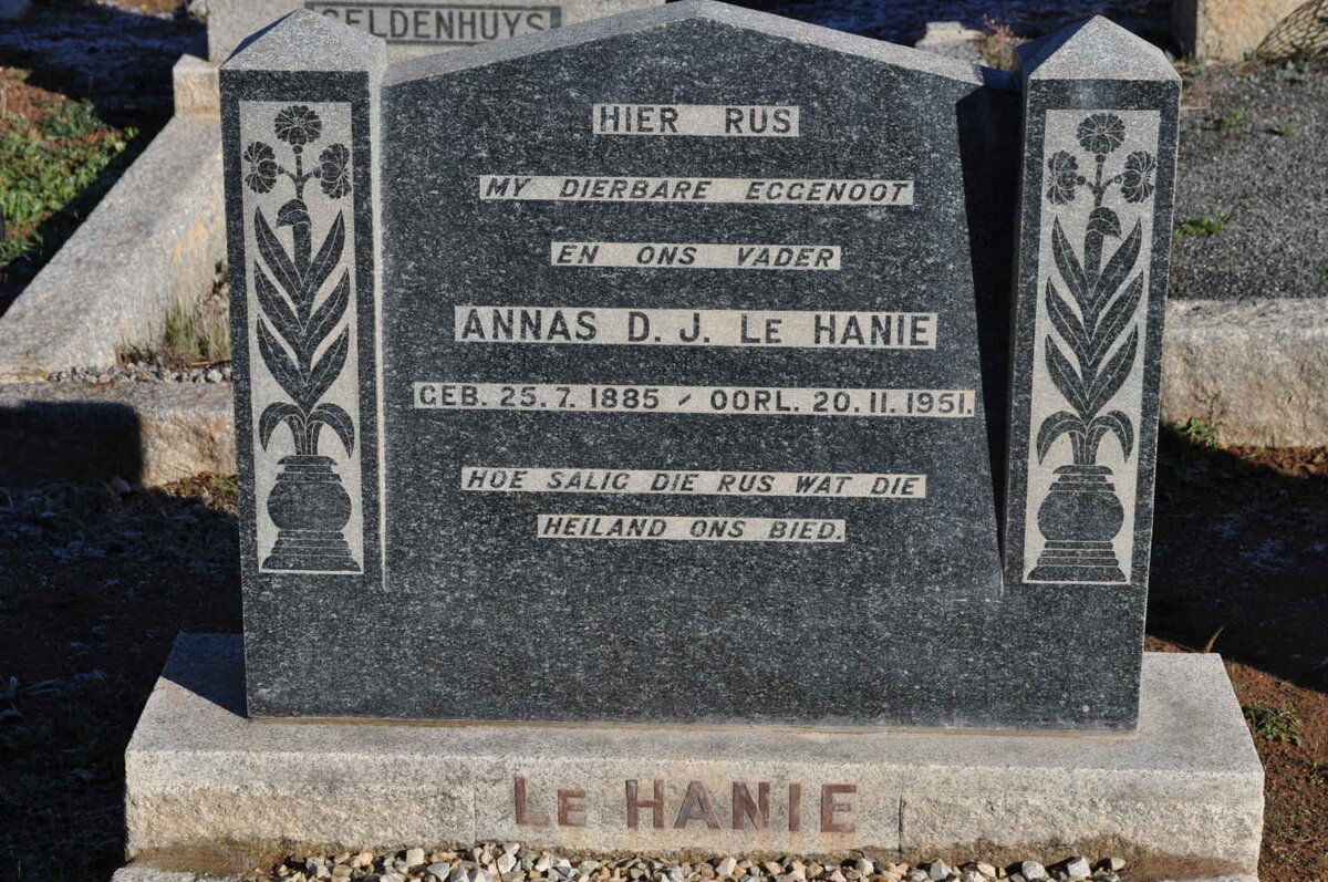 HANIE Annas D.J., le 1885-1951