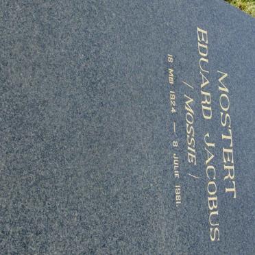 MOSTERT Eduard Jacobus 1924-1981