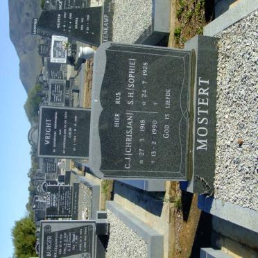 MOSTERT C.J. 1918-1990 &amp; S.H. 1928-