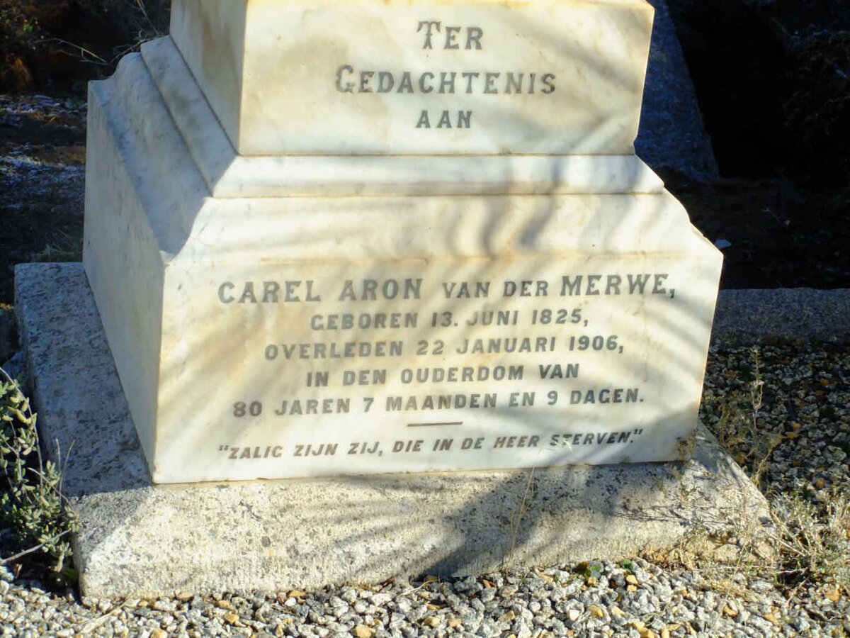 MERWE Carel Aron, van der 1825-1906