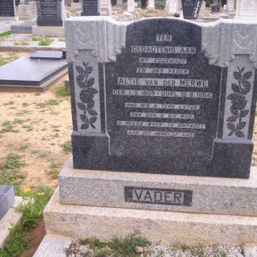 MERWE Altie, van der 1899-1954