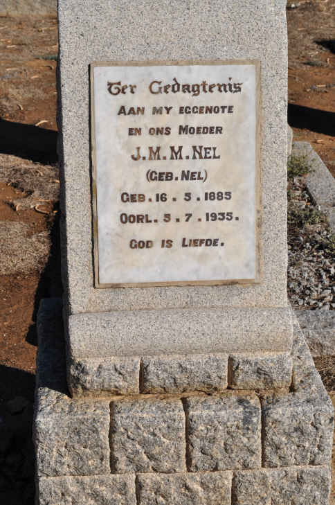 NEL J.M.M. nee NEL 1885-1935