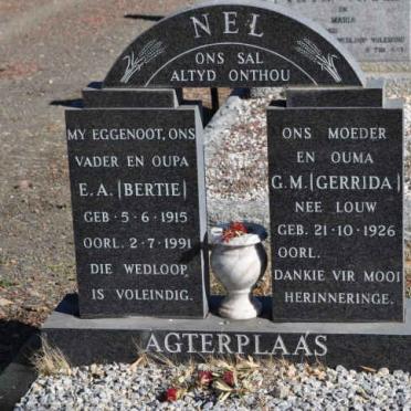 NEL E.A. 1915-1991 &amp; G.M. LOUW 1926-