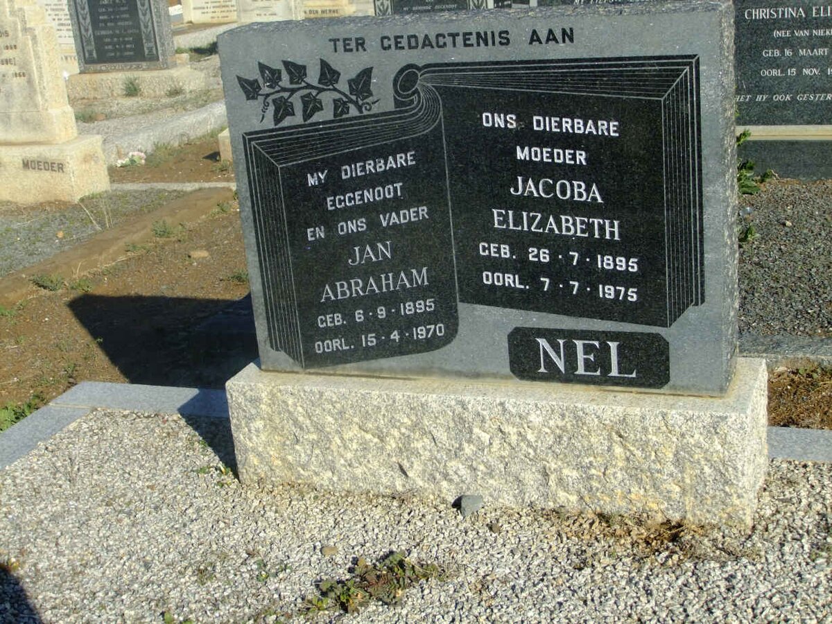 NEL Jan Abraham 1895-1970 &amp; Jacoba Elizabeth 1895-1975