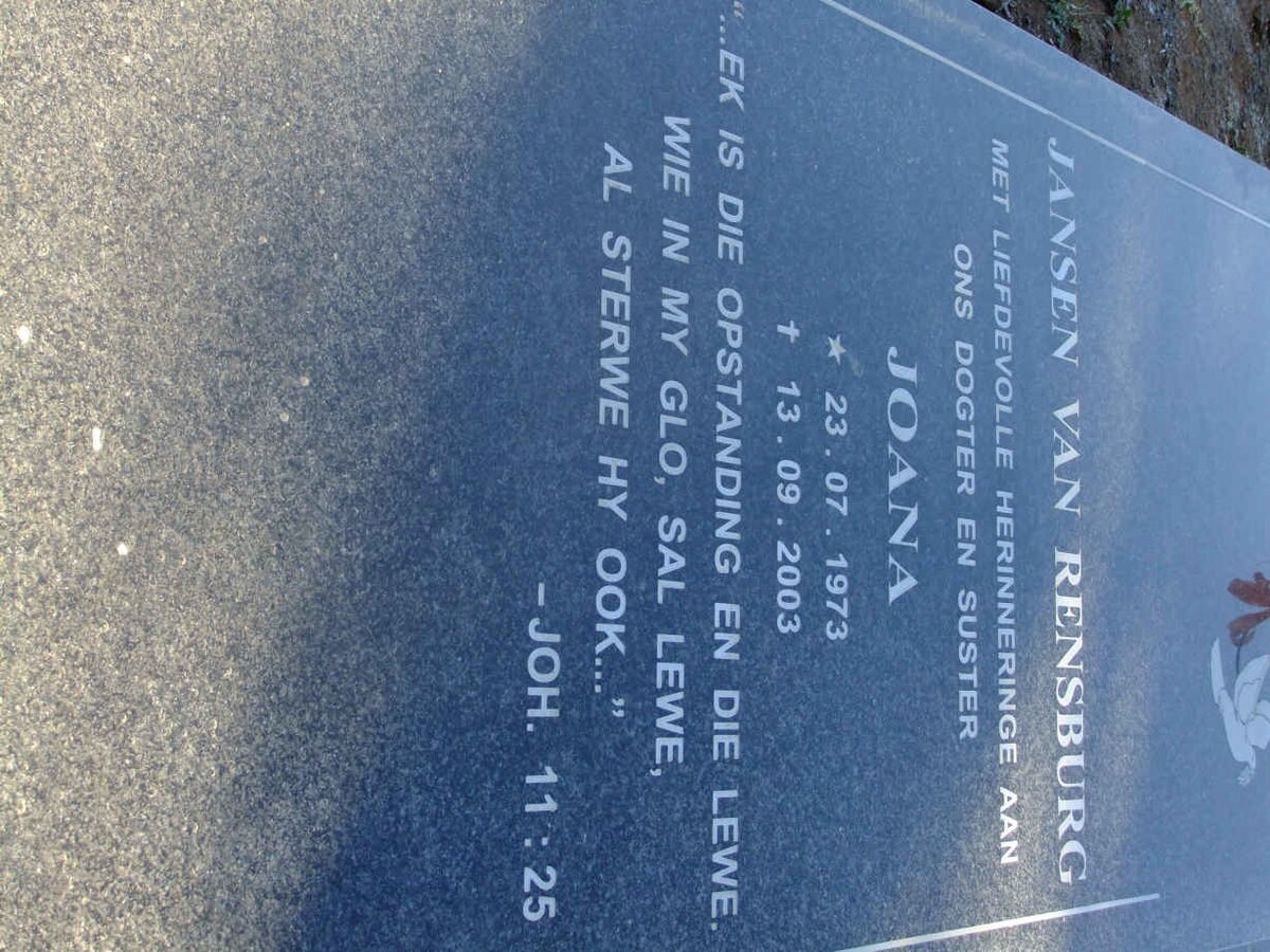 RENSBURG Joana, Jansen van 1973-2003