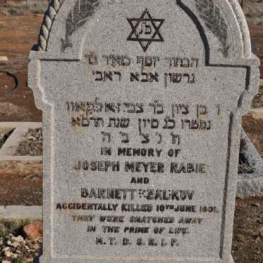 RABIE Joseph Meyer -1901 :: ZALKOV Barnett -1901