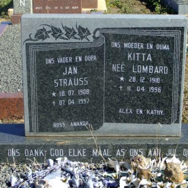 STRAUSS Jan 1908-1997 &amp; Kitta LOMBARD 1918-1996