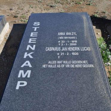 STEENKAMP Casparus Jan Hendrik Lucas 1920- &amp; Anna van Zyl BRYNARD 1918-2000