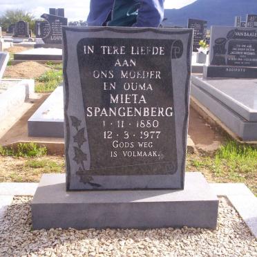 SPANGENBERG Mieta 1880-1977