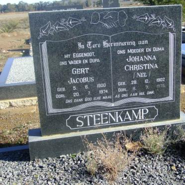 STEENKAMP Gert Jacobus 1900-1974 &amp; Johanna Christina NEL 1902-1975