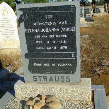 STRAUSS Helena Johanna nee VAN DER MERWE 1915-1976